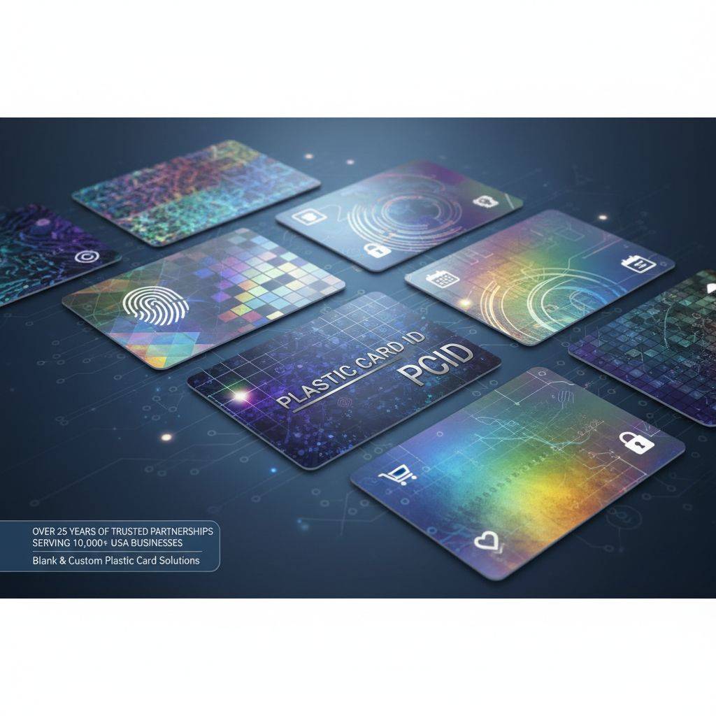 Our Full Range of Holographic Plastic Card Products